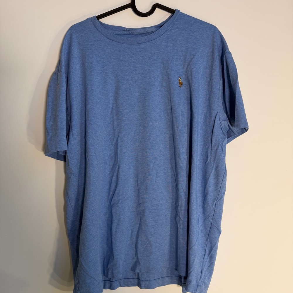 Polo by Ralph Lauren Short Sleeve Crew Tee in Light Blue with Embroidered Pony